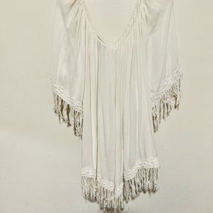 White tunic with fringe